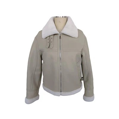 کرم ژاکت موتور Faux Shearling